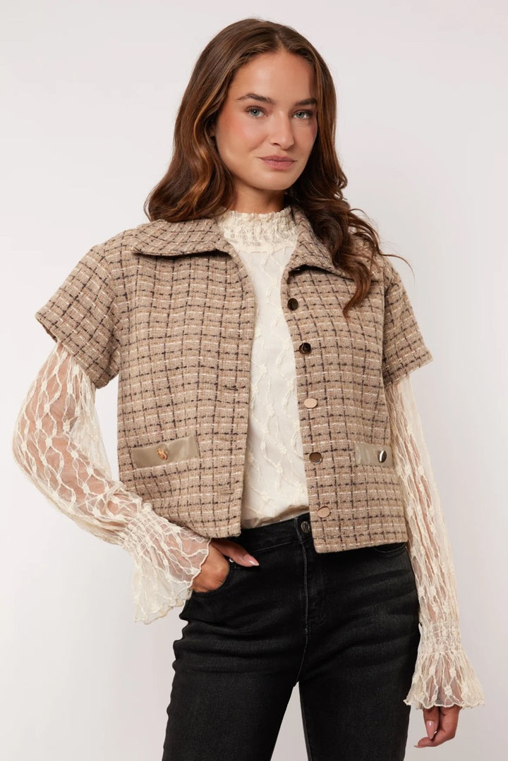 Soren Gilet - Bruin Dessin