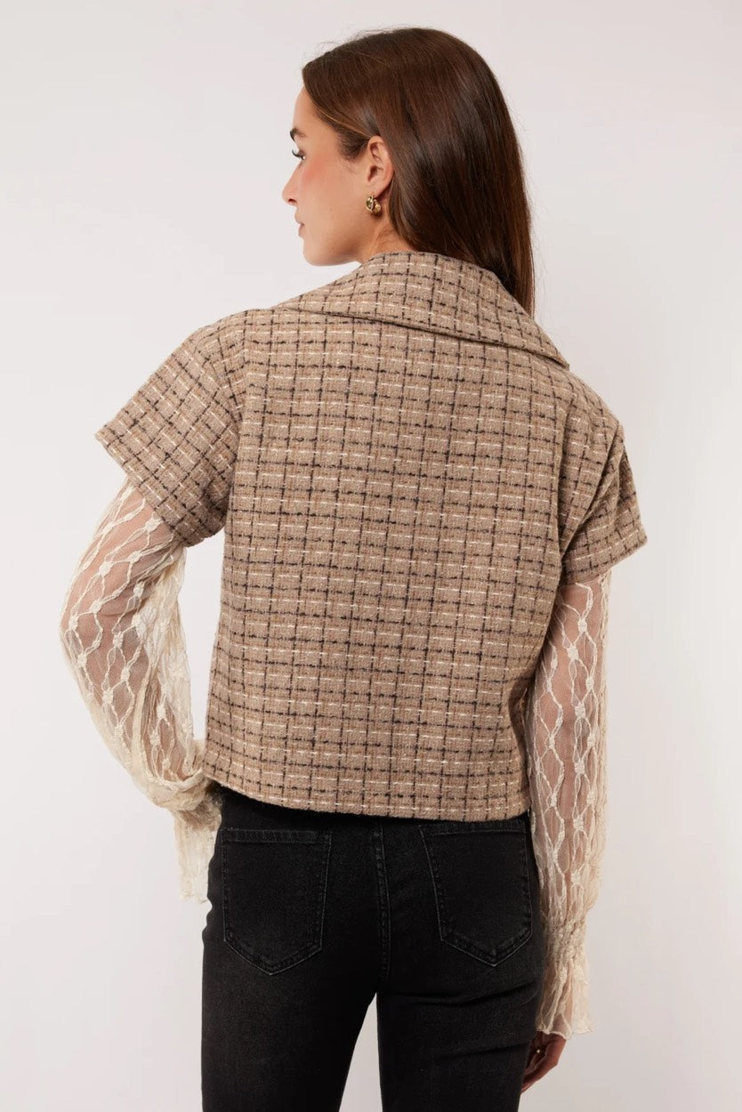 Soren Gilet - Bruin Dessin