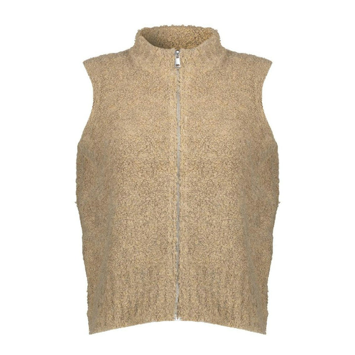 Pullover Sleeveless With Zipper - Zand