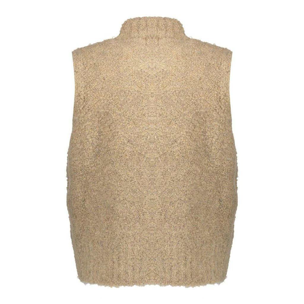 Pullover Sleeveless With Zipper - Zand