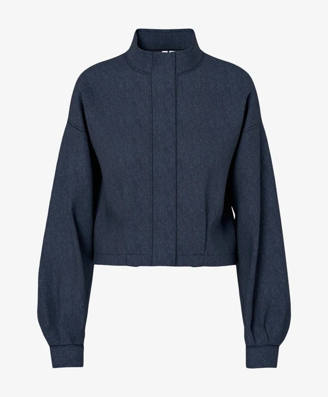 Hdmolly Cropped Denim Jacket - Blue Denim