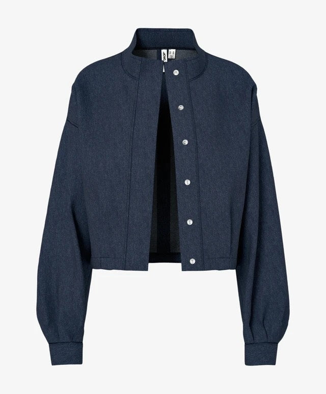 Hdmolly Cropped Denim Jacket - Blue Denim