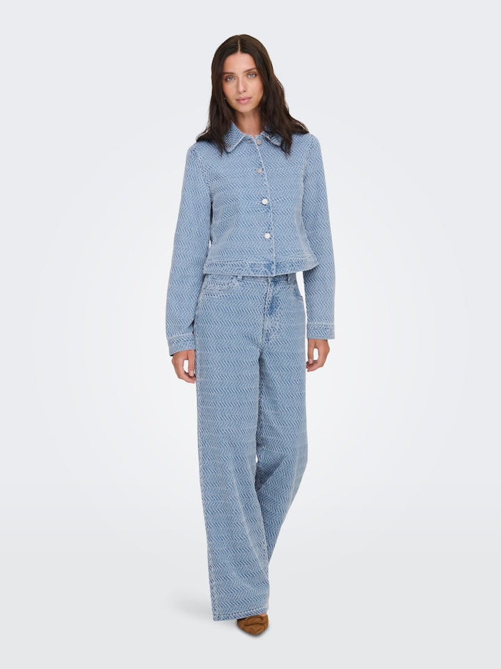 Jdynico L/s Structure Schaket Dnm - Blue Denim