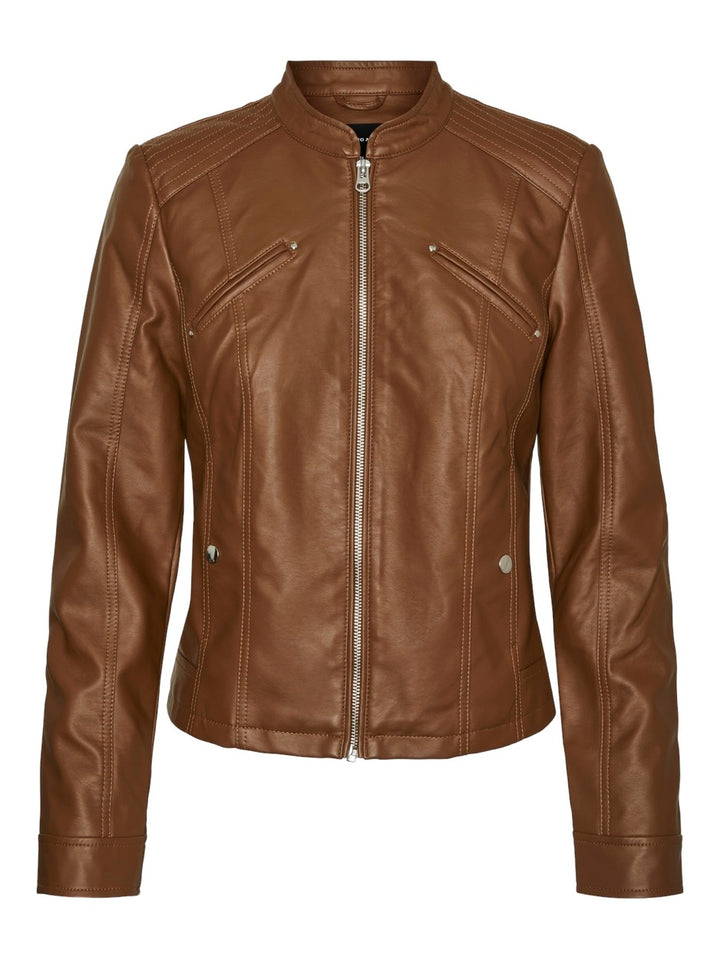 Vmfavodona Coated Jacket - Cognac