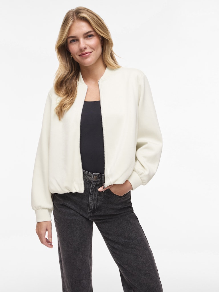 Vianyera O-neck L/s Shacket - Ecru