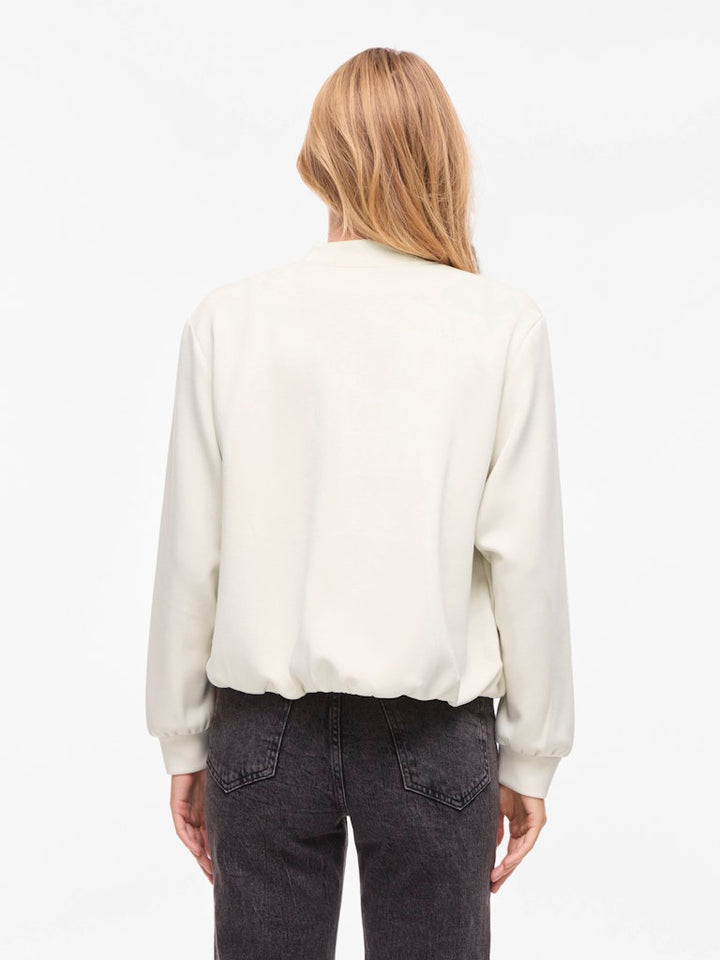 Vianyera O-neck L/s Shacket - Ecru