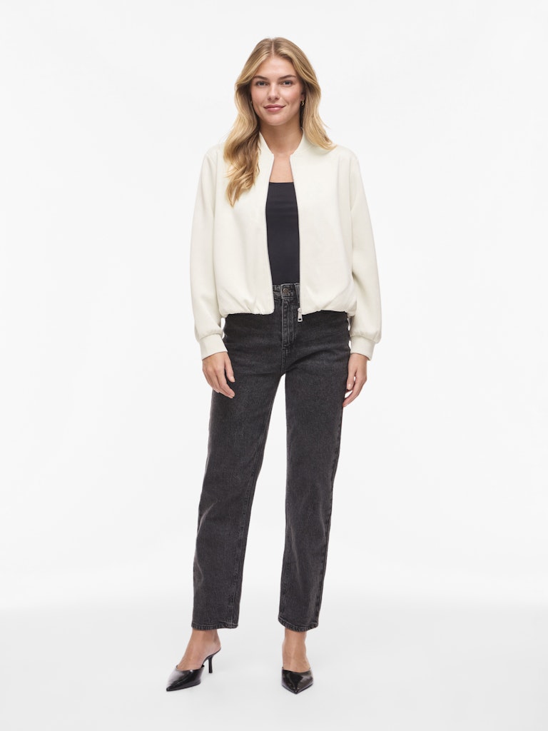 Vianyera O-neck L/s Shacket - Ecru