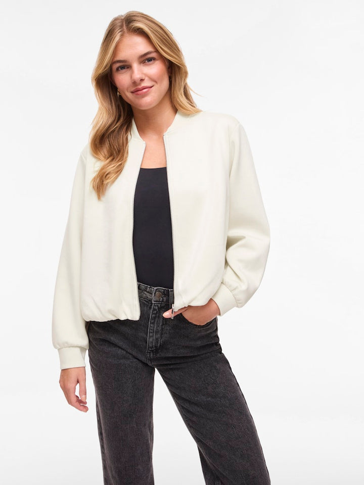 Vianyera O-neck L/s Shacket - Ecru