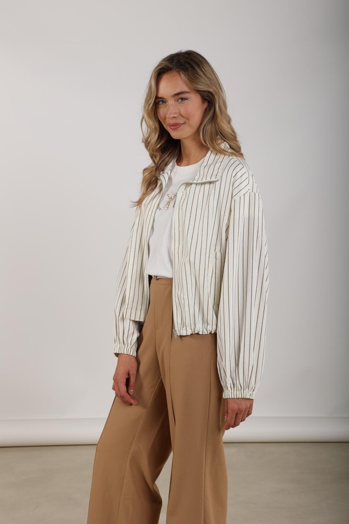 Jade Jacket Stripe - Ecru Dessin