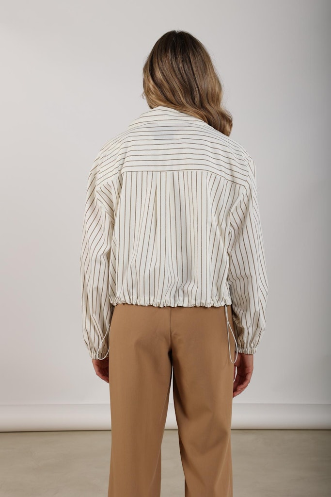 Jade Jacket Stripe - Ecru Dessin