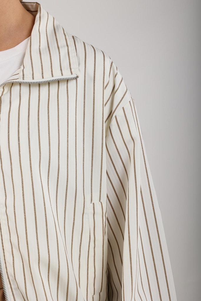 Jade Jacket Stripe - Ecru Dessin