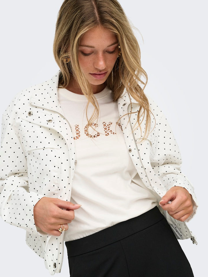 Jdynaomi L/s Jacket Wvn Exp - Wit Dessin