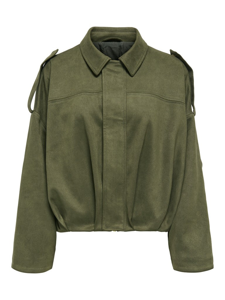 Onlmoon Stina Faux Suede Bomber Pnt Noos - Groen