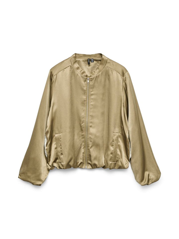Vmvina Detail Ls Bomber Wvn Ga - Olijf