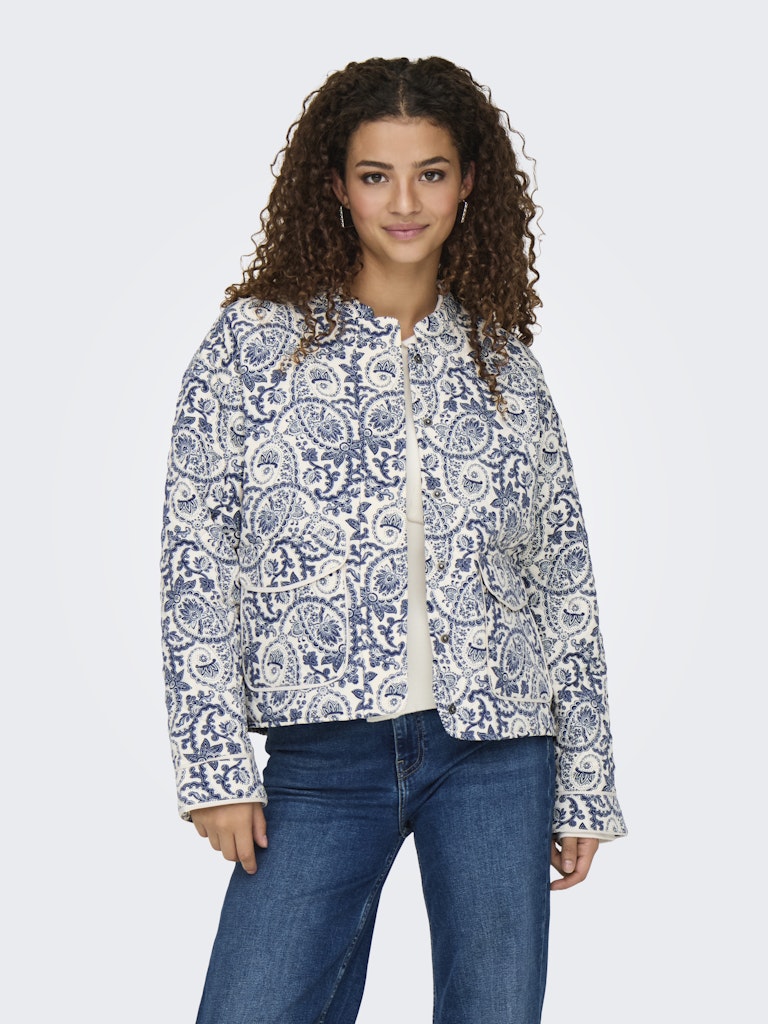 Onlhallie Quilted Jacket Otw Noos - Blauw Dessin