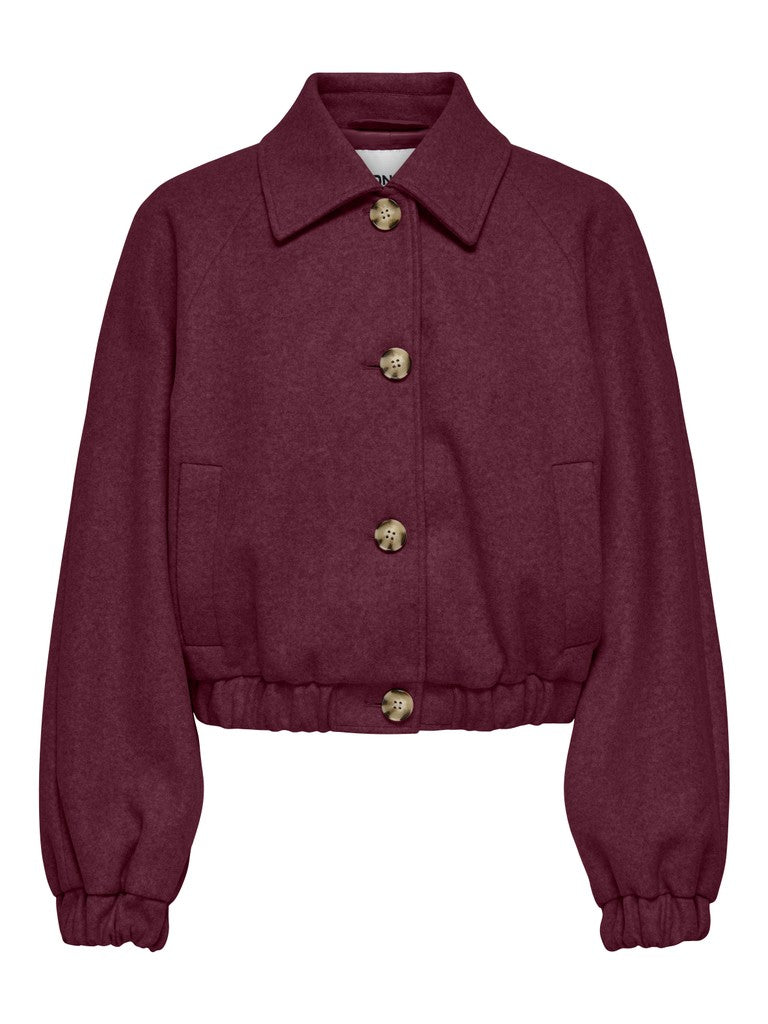 Onlnancy Life Collar Jacket Cc Otw - Bordeaux