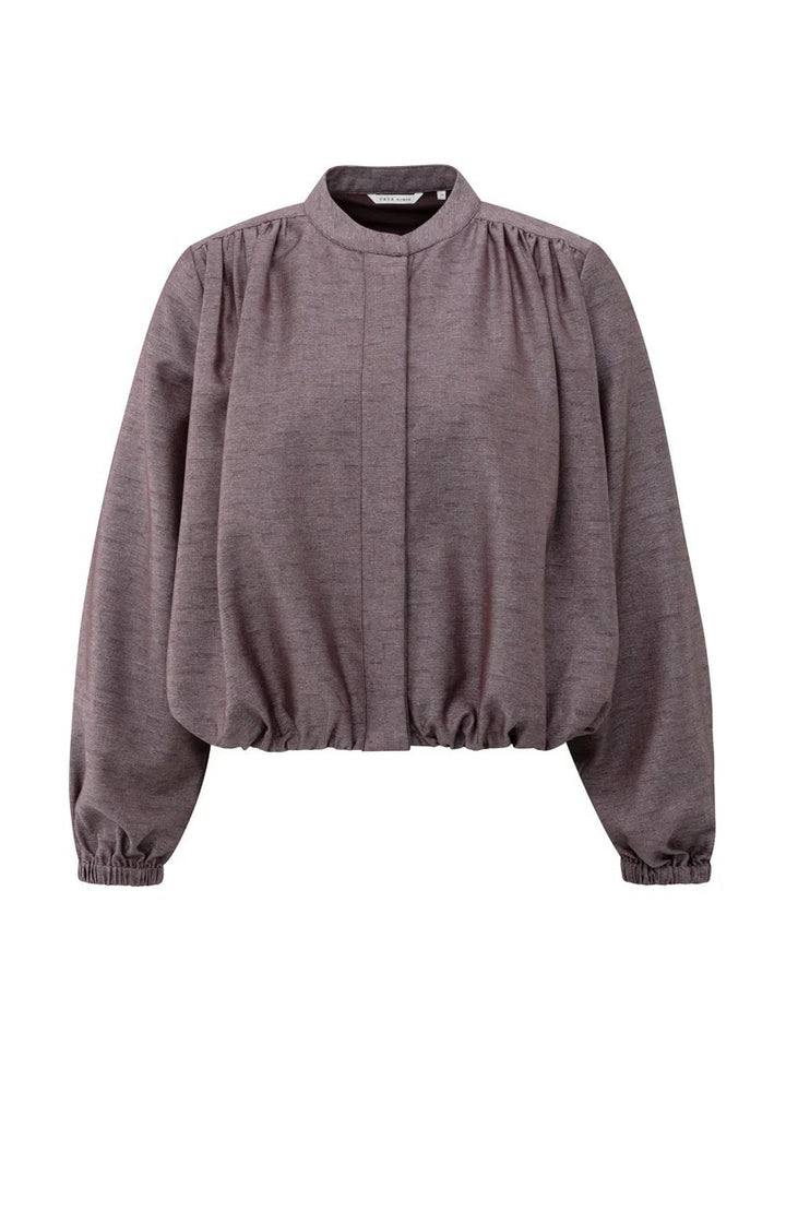 Balloon-shaped Blouse Jacket - Paars Dessin