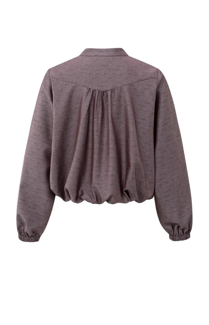 Balloon-shaped Blouse Jacket - Paars Dessin