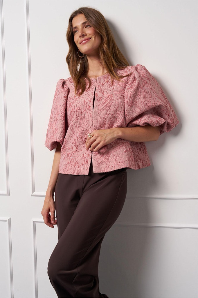 Hanne Jacquard Jacket - Roze