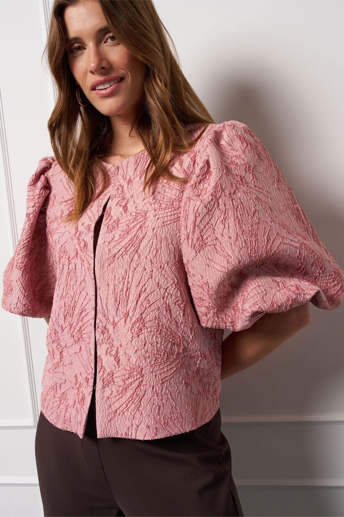 Hanne Jacquard Jacket - Roze