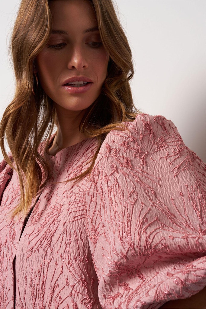 Hanne Jacquard Jacket - Roze
