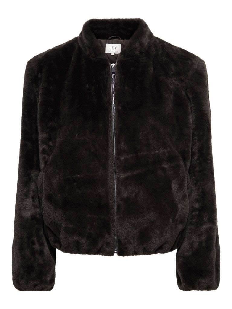Jdymacy Faux Fur Balloon Jacket Otw Qiq - Bruin