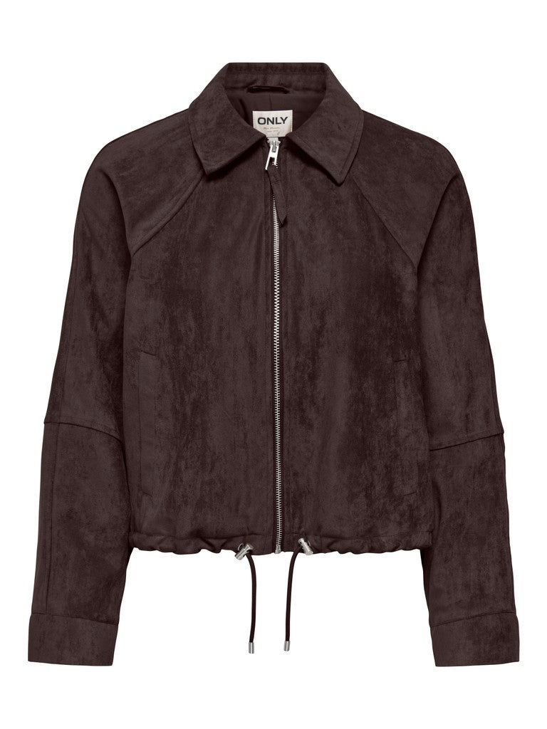 Onllixa L/s Faux Suede Jacket Cc Pnt - Bruin