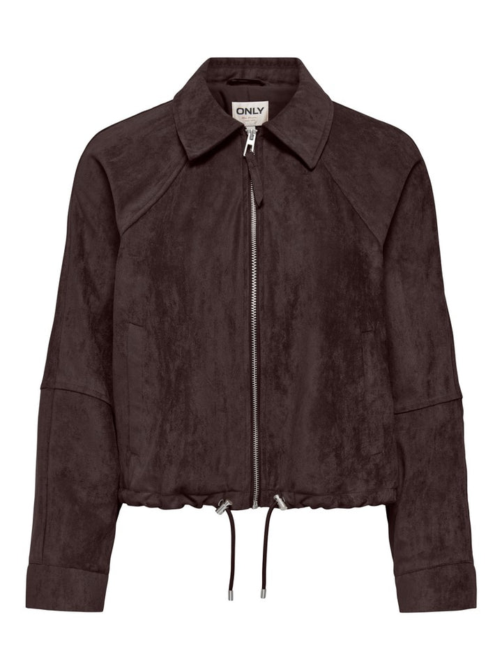 Onllixa L/s Faux Suede Jacket Cc Pnt - Bruin