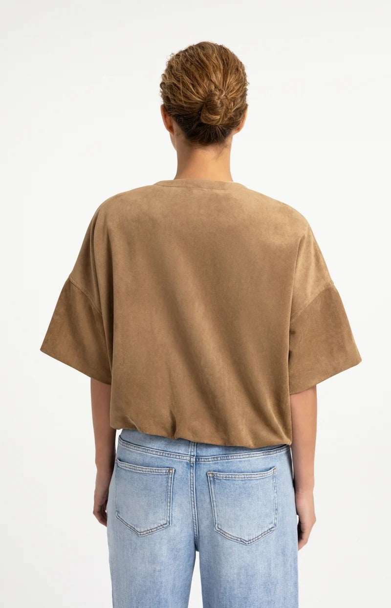 Oversized Su?de Jasje Met Kort - Camel