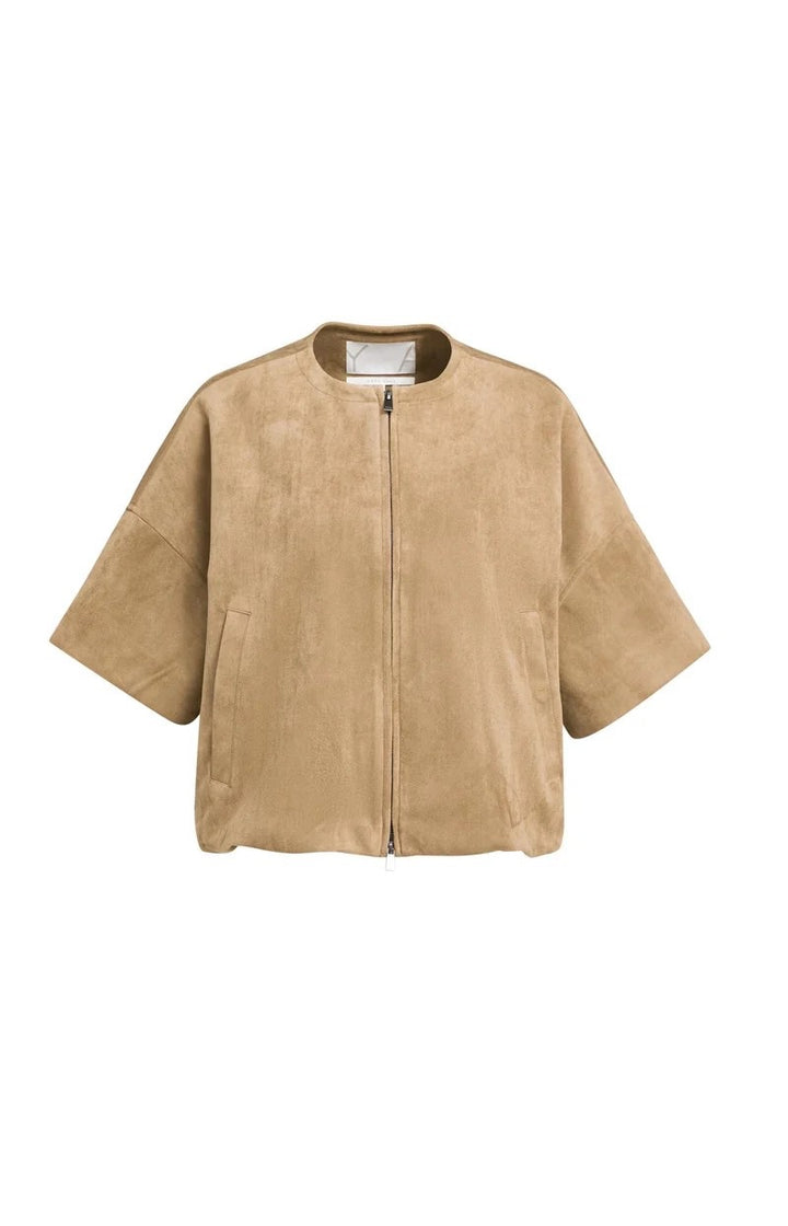 Oversized Su?de Jasje Met Kort - Camel