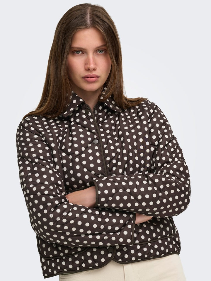 Onldottie Quilt Aop Jacket Cc Otw - Bruin Dessin