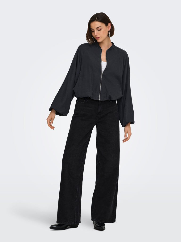 Jdyjerome L/s Balloon Bomber Wvn - Zwart