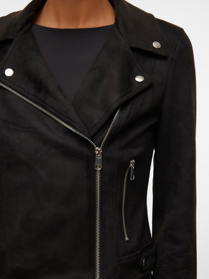 Vmjose Ss24 Short Faux Suede Jacket - Zwart