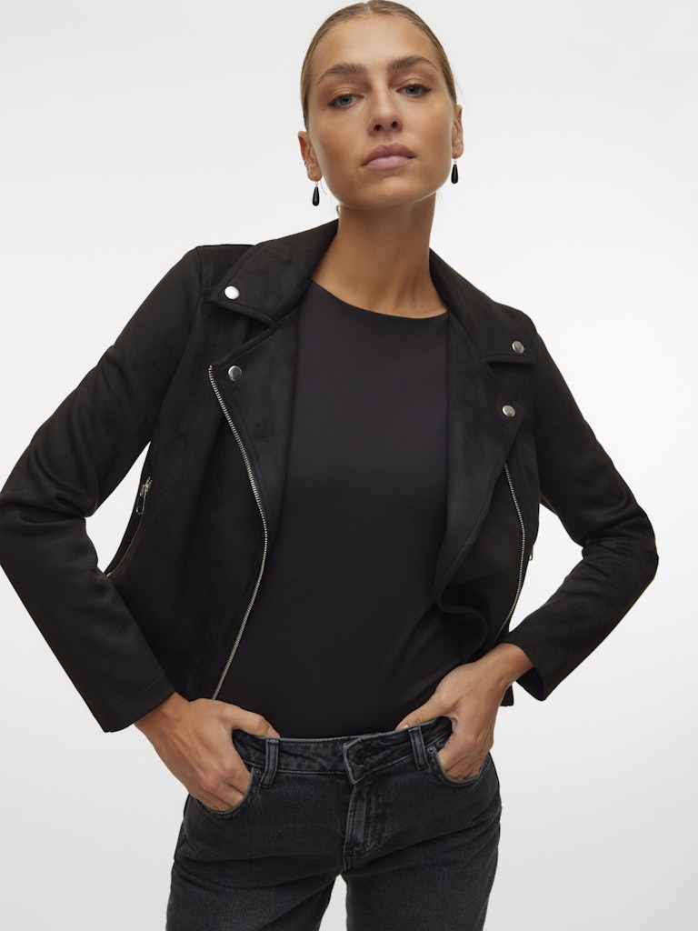 Vmjose Ss24 Short Faux Suede Jacket - Zwart