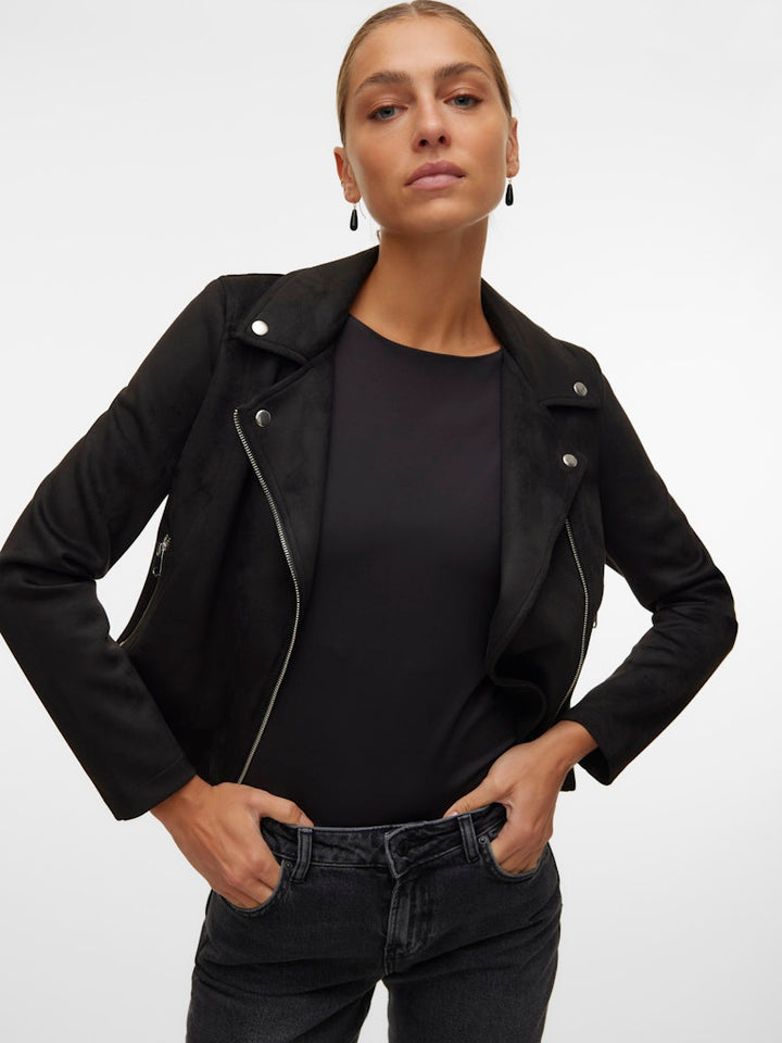 Vmjose Ss24 Short Faux Suede Jacket - Zwart