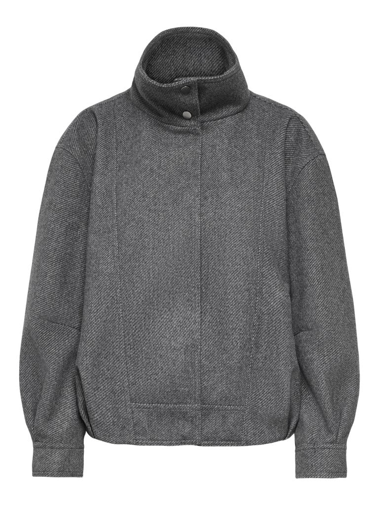 Onlasta High Collar Bomber Jacket Otw - Grijs