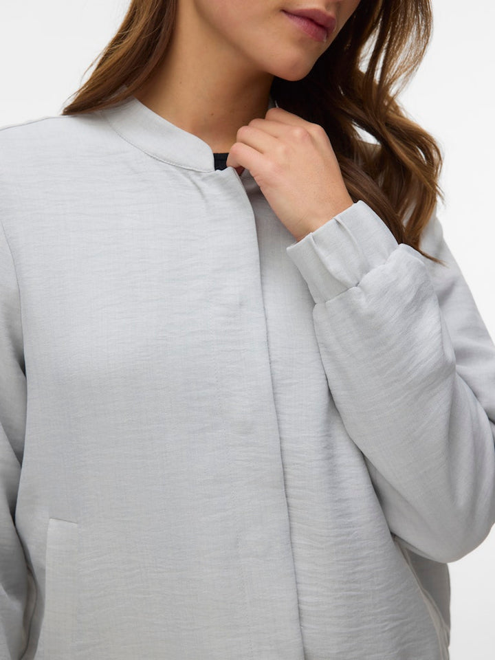 Vmjasmina Ls Bomber Jacket Exp - Lichtgrijs