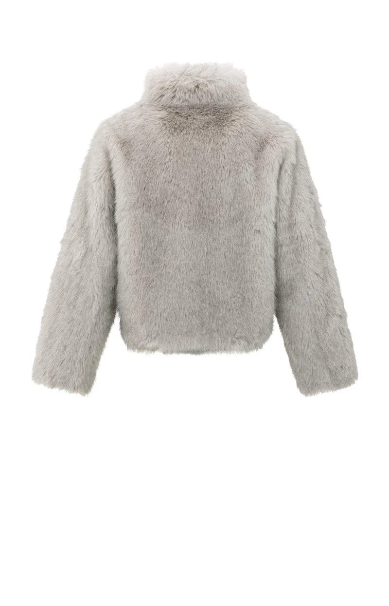 Faux Fur Jacket - Grijs Dessin