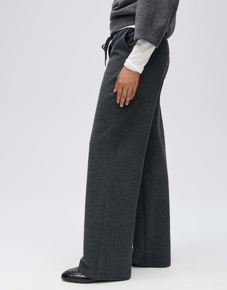 Opus Melane pin 10617314463460 lange broek antraciet - Grijs Dessin