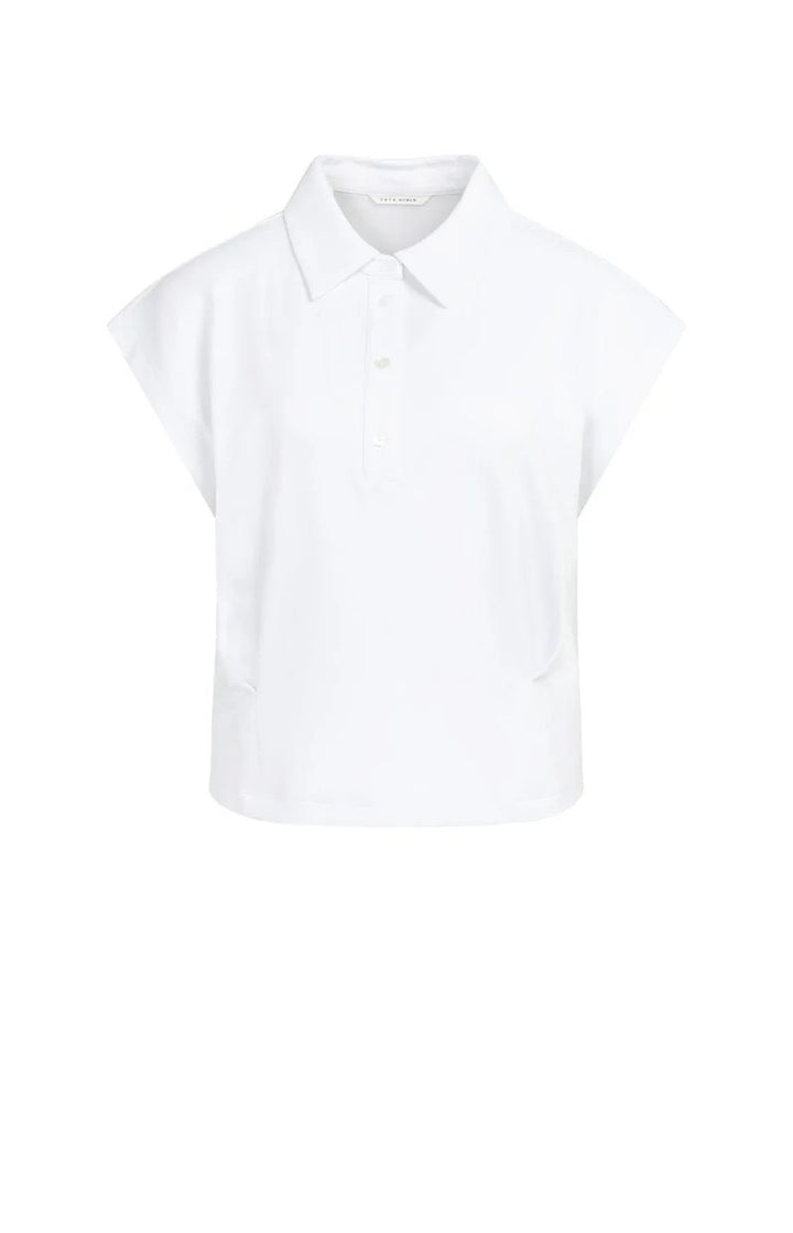 Jersey Blouse With Darts - Wit