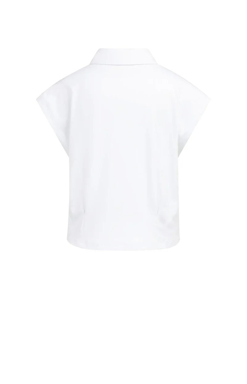 Jersey Blouse With Darts - Wit