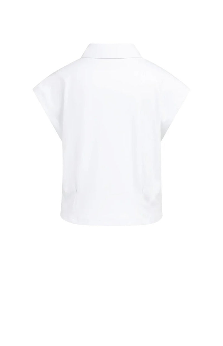 Jersey Blouse With Darts - Wit