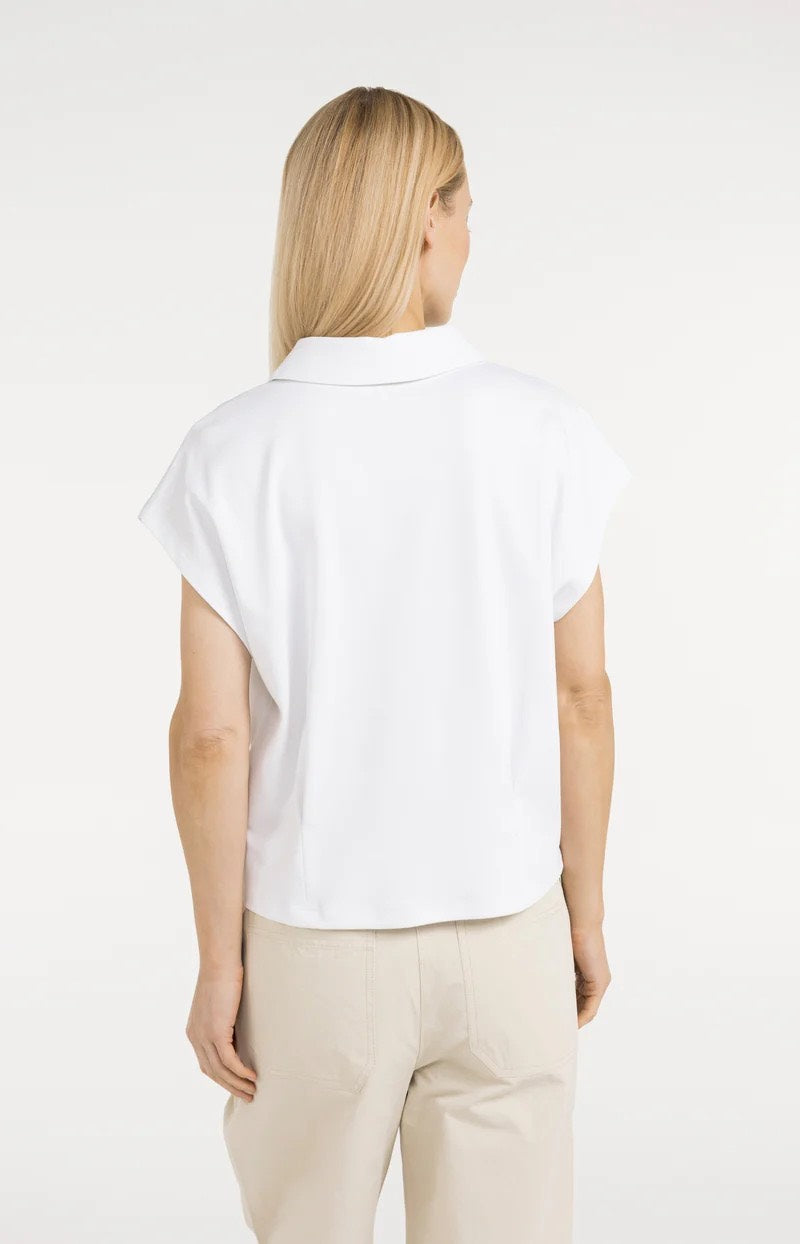 Jersey Blouse With Darts - Wit