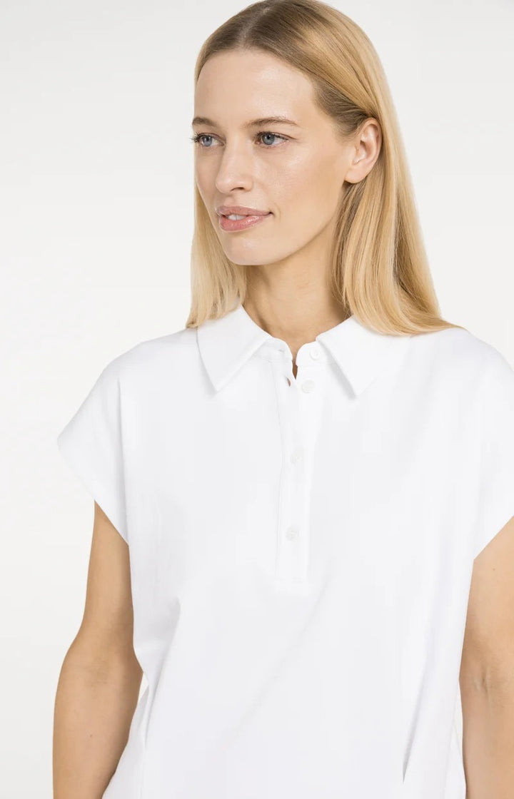 Jersey Blouse With Darts - Wit