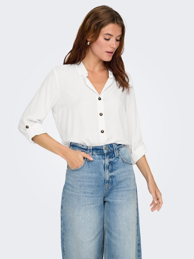 Jdylaurel Life L/s Shirt Wvn Dia - Wit