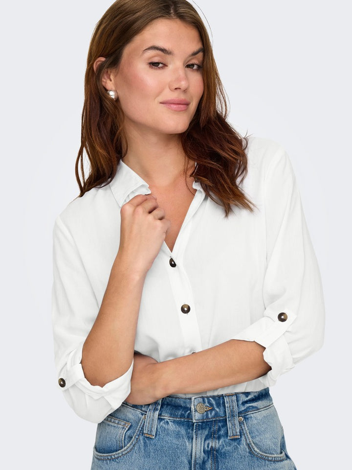 Jdylaurel Life L/s Shirt Wvn Dia - Wit