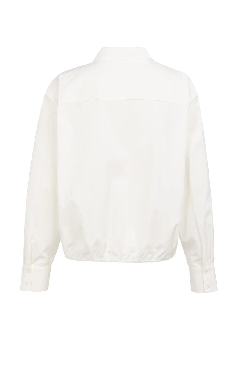 Layered Blouse With Knot - Off-white