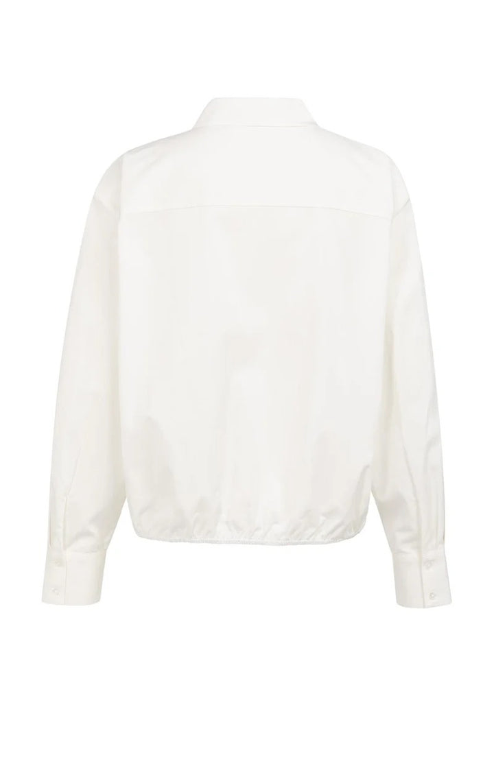 Layered Blouse With Knot - Off-white