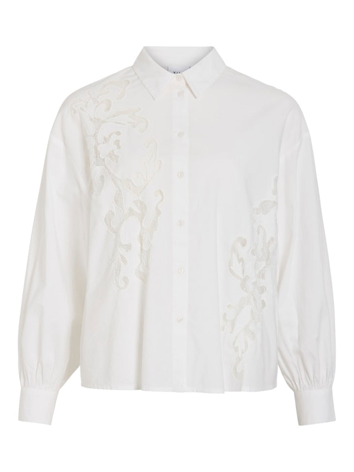Vikimia L/s Lace Shirt - Off-white