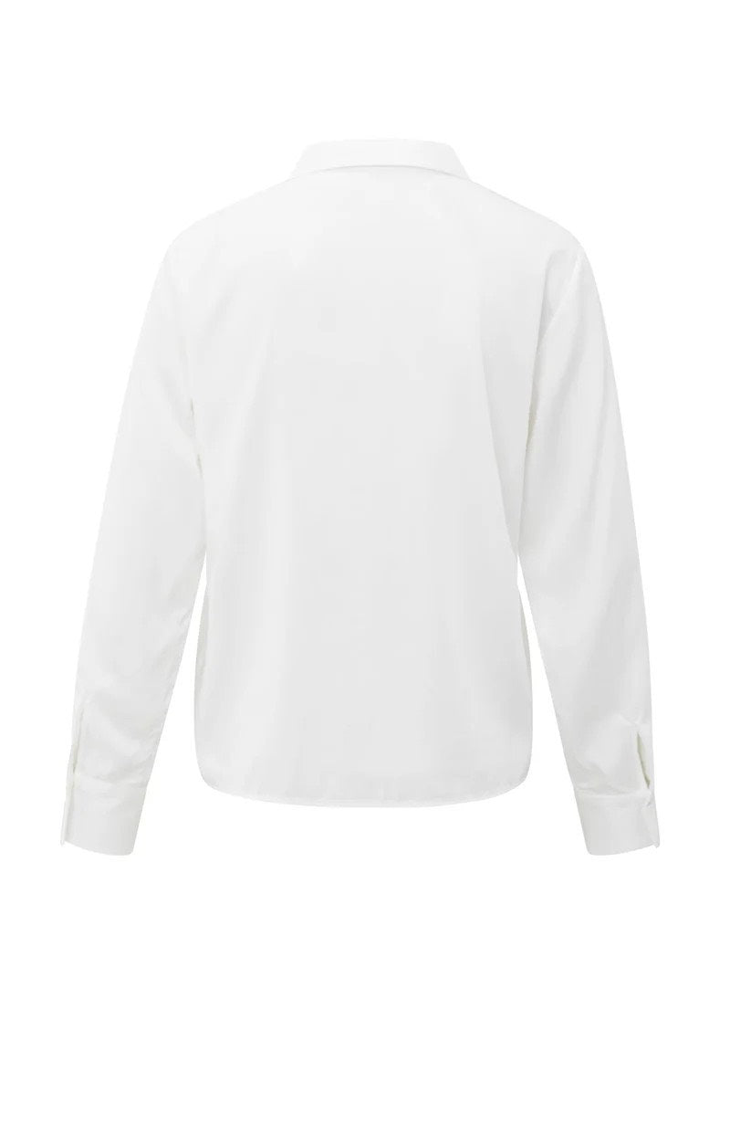 Blouse With Bow Collar Detail - Off-white